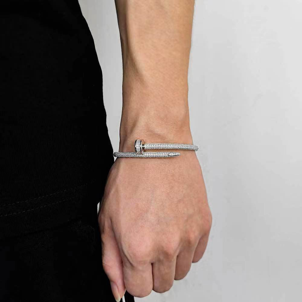 Rhinestone 18K Rose Gold Couple Bracelet