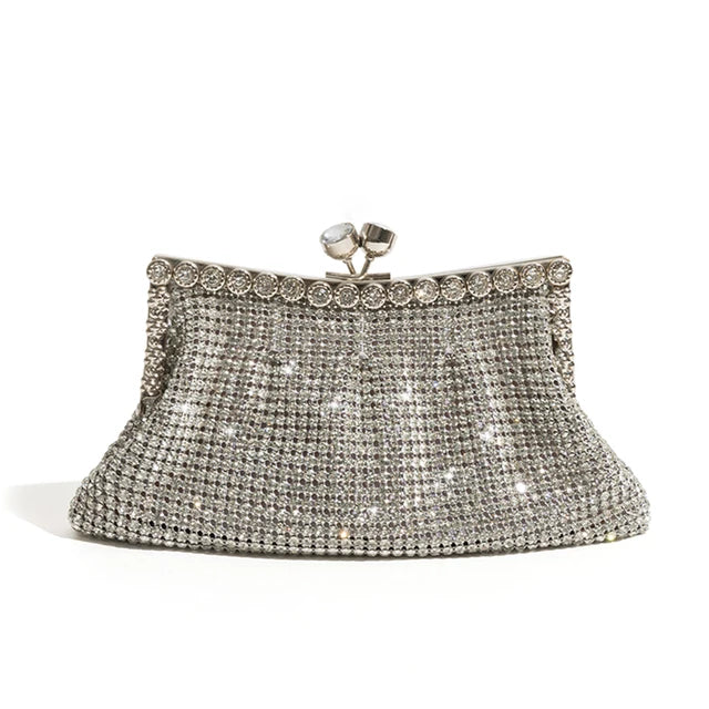 Rhinestone Beaded Chain Evening Purse
