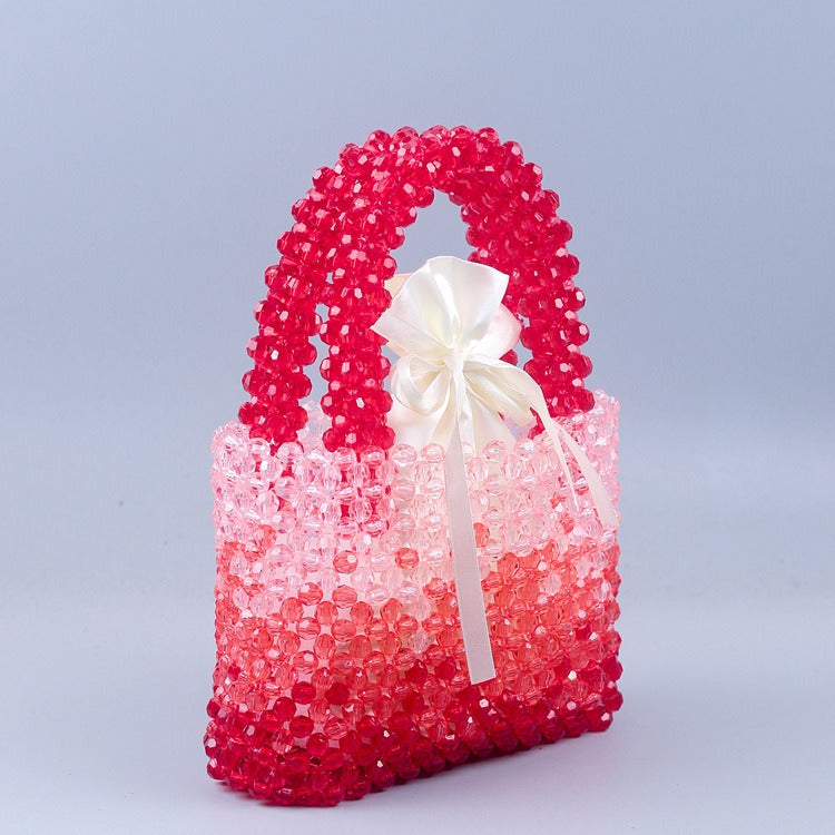 Handmade Crystal Bead Small Square Bag