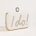"I Do" Pearl Beaded Bridal Clutch