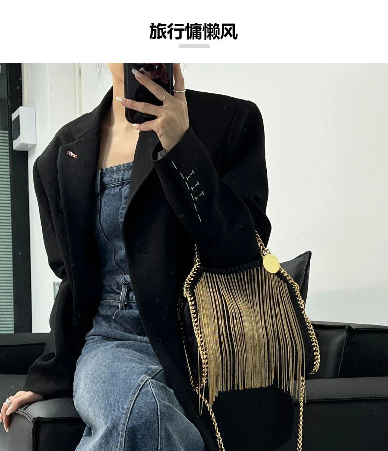 Tassel Chain Shoulder Dinner Bag