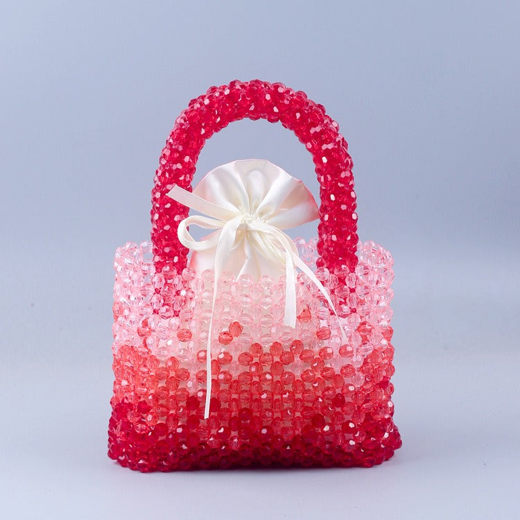 Handmade Crystal Bead Small Square Bag