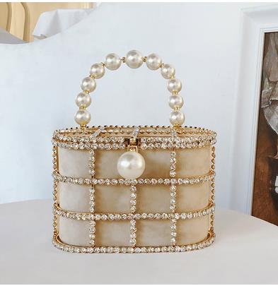 Leopard Diamond Basket Bag