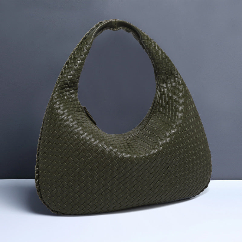 Crescent Woven Shoulder Bag