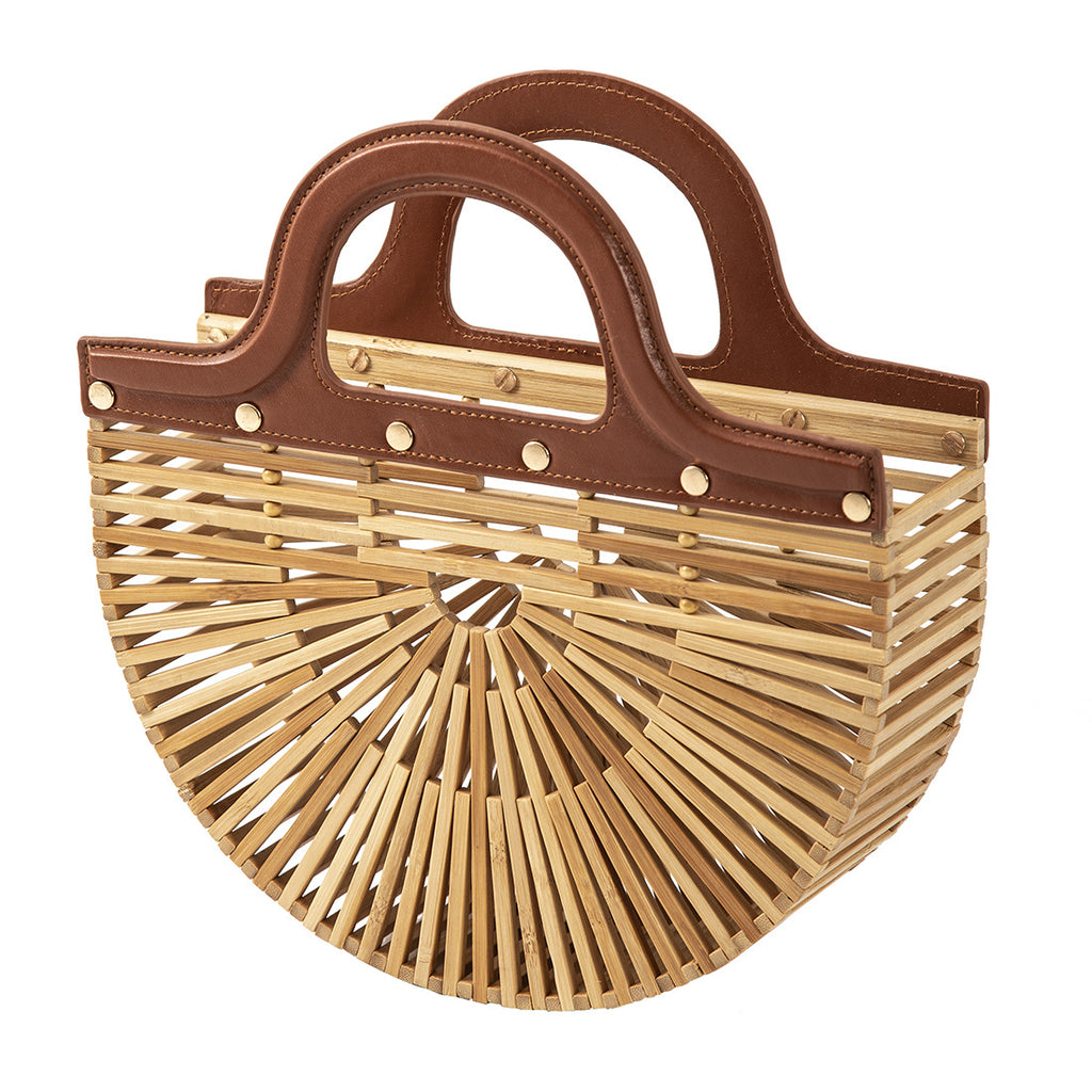 Bamboo Woven Beach Tote
