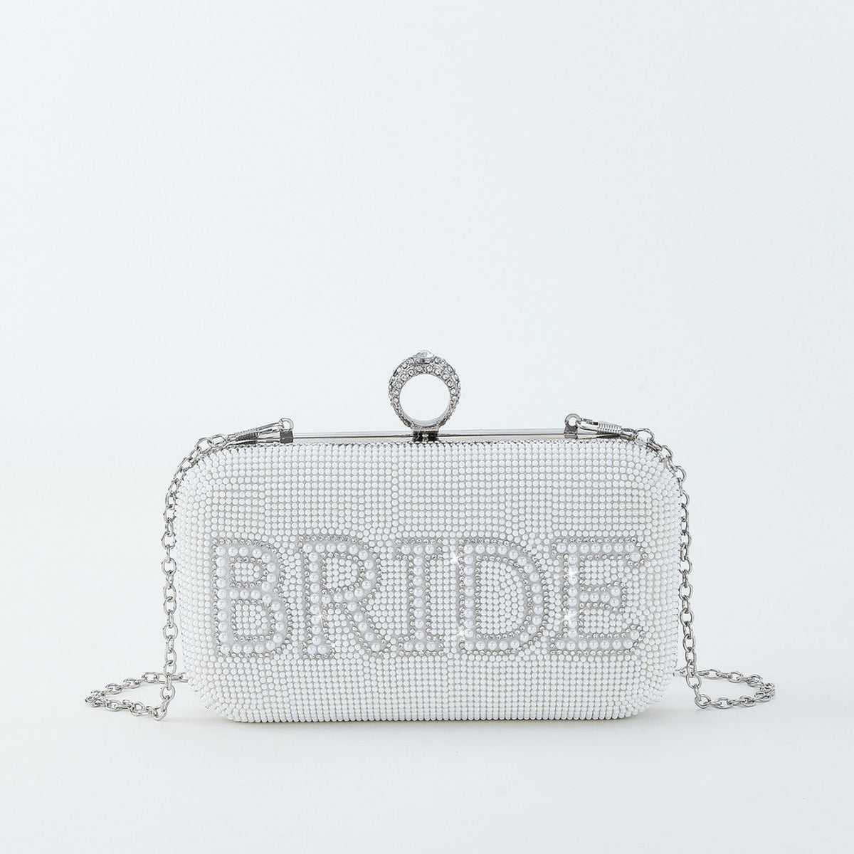 "I Do" Pearl Beaded Bridal Clutch