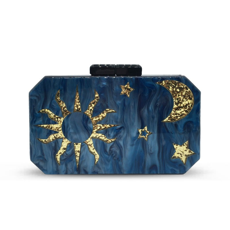 Star Moon Acrylic Evening Bag