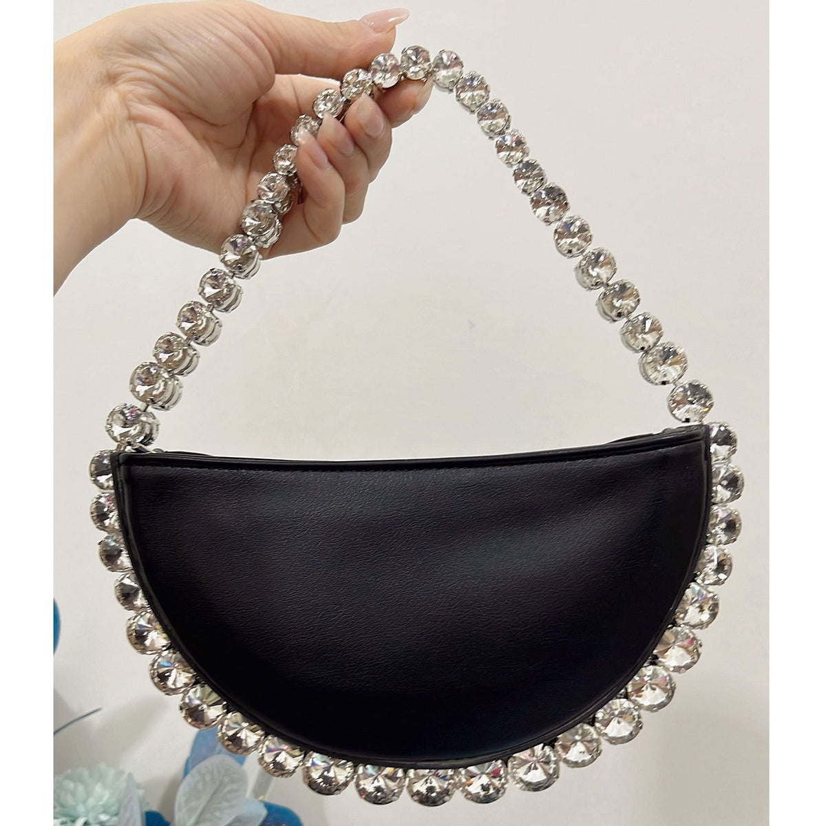 Ultra shiny diamond inlaid underarm bag with rhinestone shoulder bag for carrying