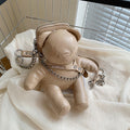 Teddy Bear Doll Chain Crossbody Bag