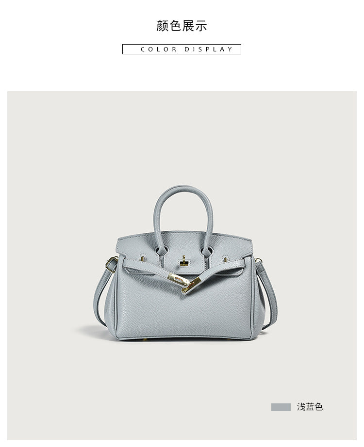 Vegan Leather Top Handle Tote Bag