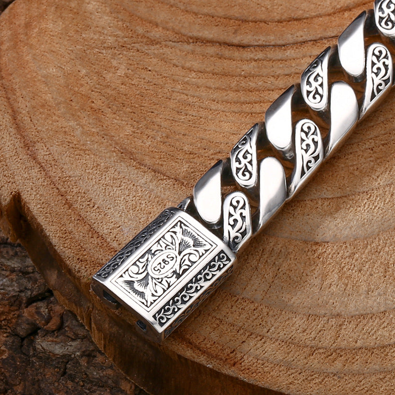 925 Silver Cuban Link Men's Bracelet