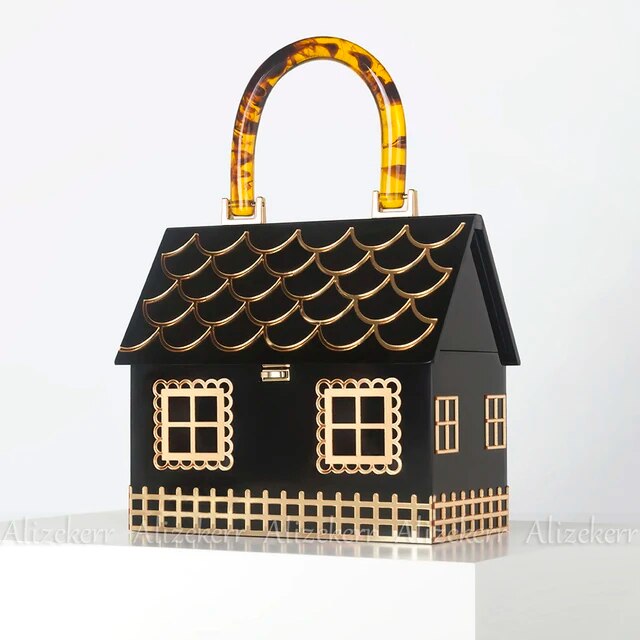 Acrylic House-Shaped Evening Clutch