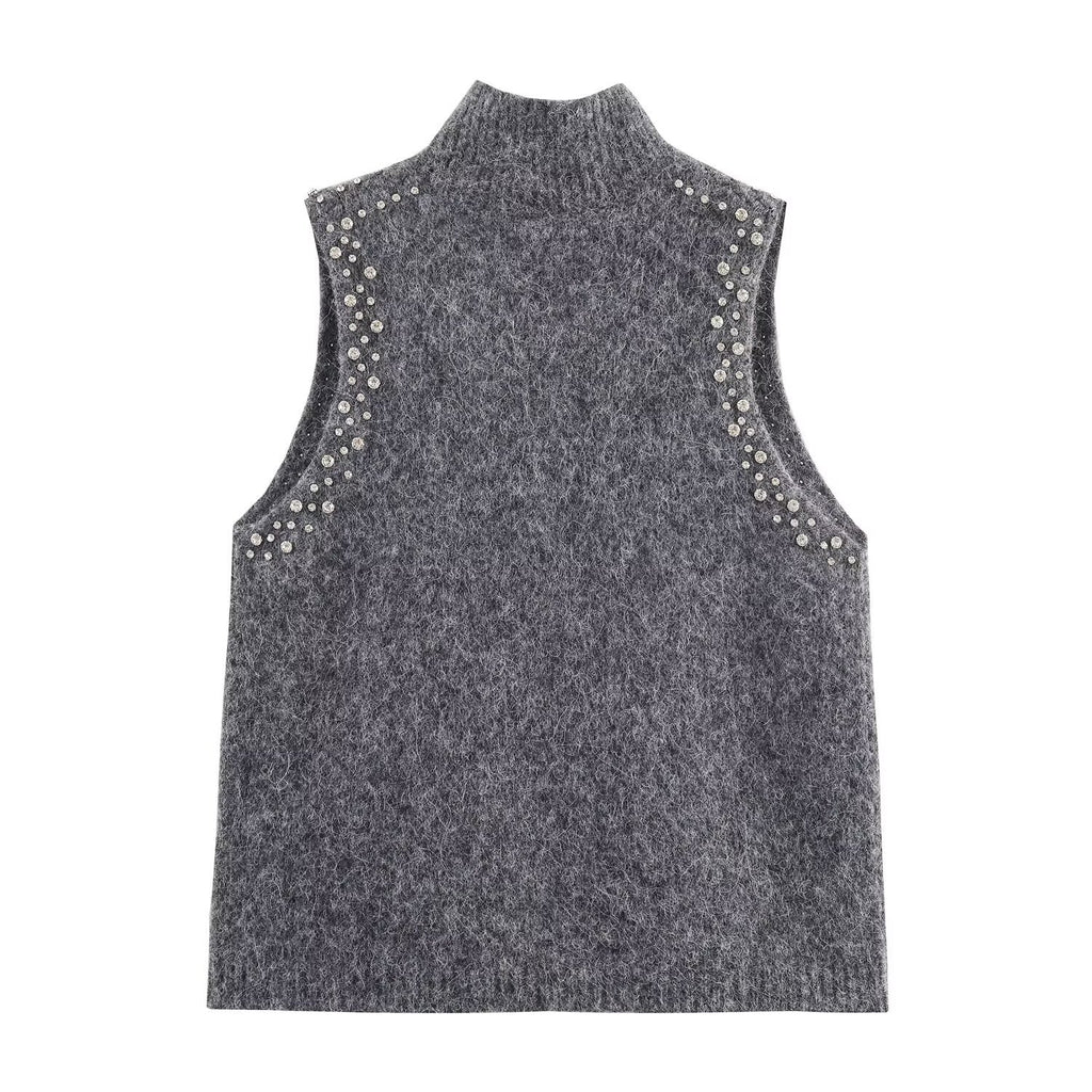 Rhinestone Jewel Sleeveless Top