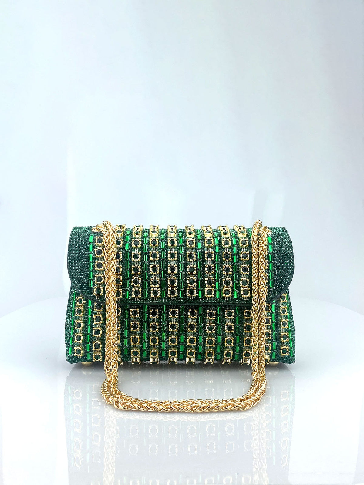 Rhinestone Brooch Evening Clutch