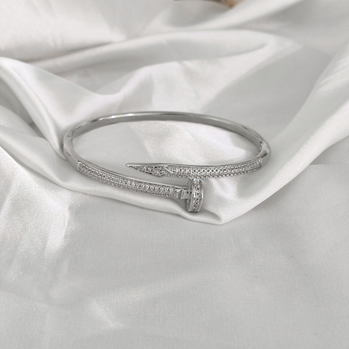 Rhinestone 18K Rose Gold Couple Bracelet
