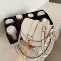 Luxury Microfiber Saddle Crossbody Bag