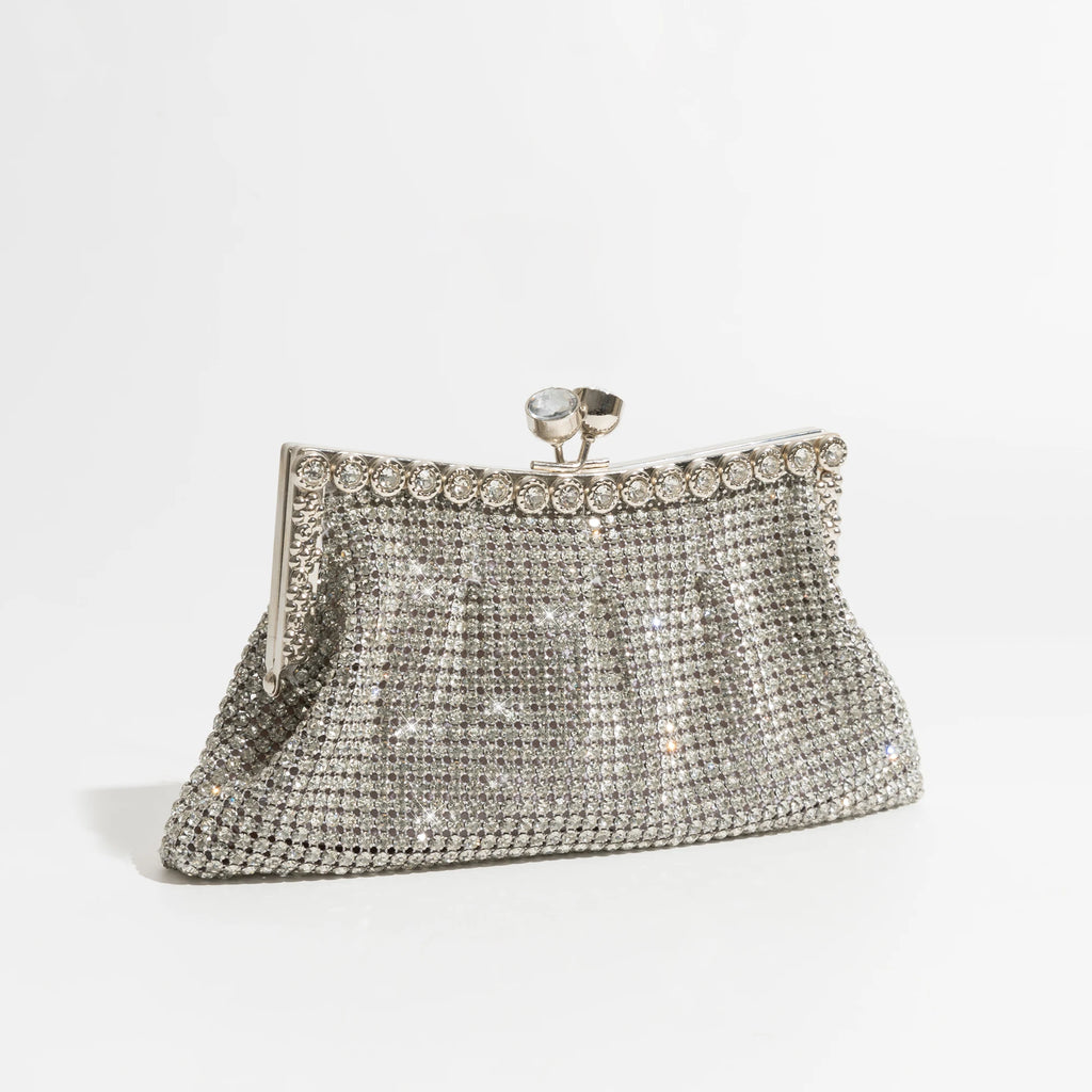 Rhinestone Beaded Chain Evening Purse