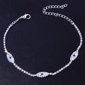 Blue Evil Eye Crystal Beach Anklet