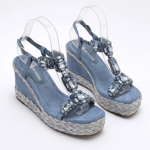 Velvet High Wedge Sandals II