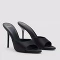 Pointed Toe Thin Heel Mule Slippers
