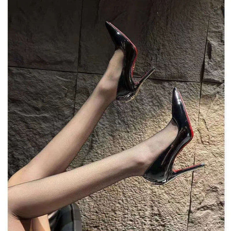Metal Sword Pointed Toe Stiletto Heels