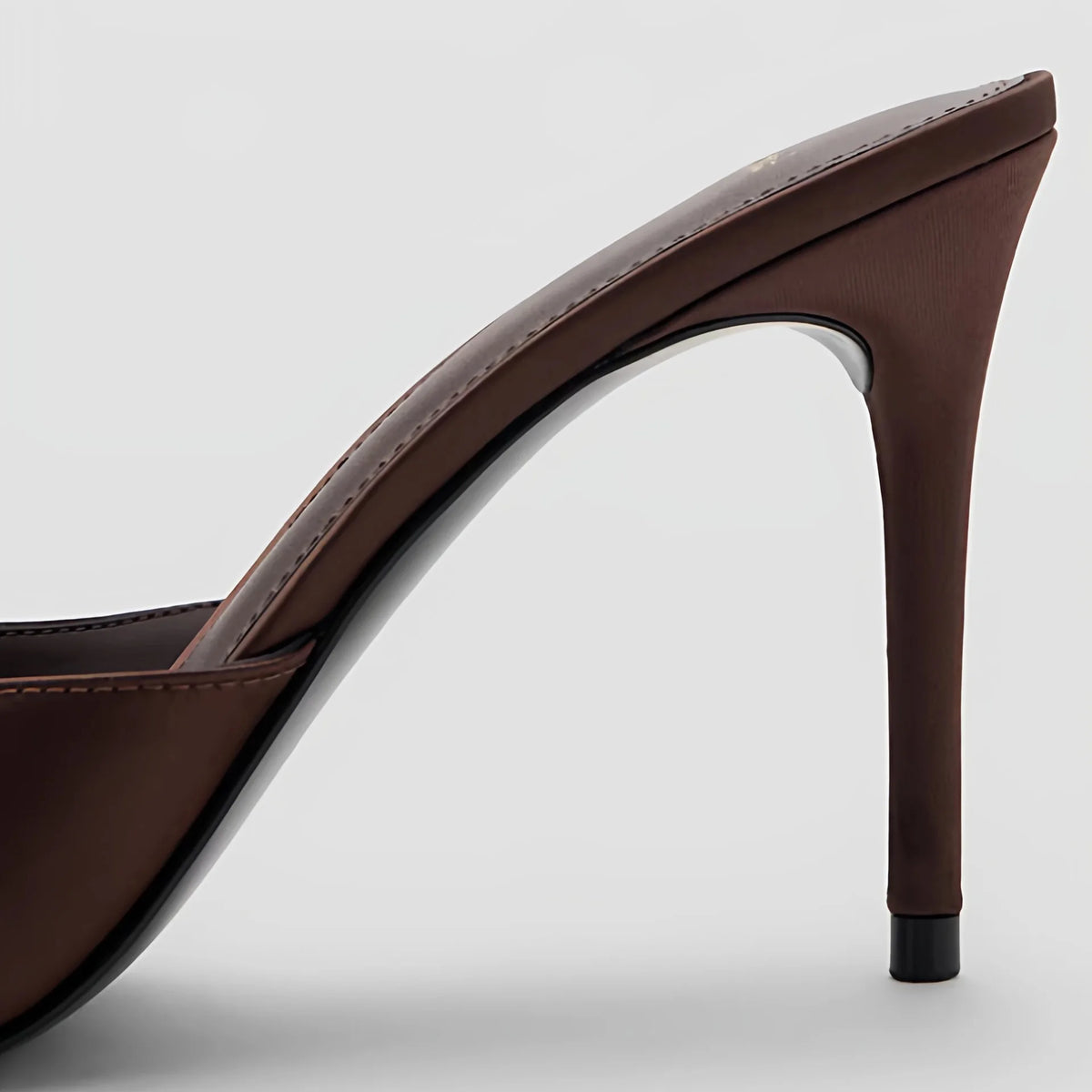 Pointed Toe Thin Heel Mule Slippers