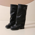 Vintage Thick Heel Knee-High Boots