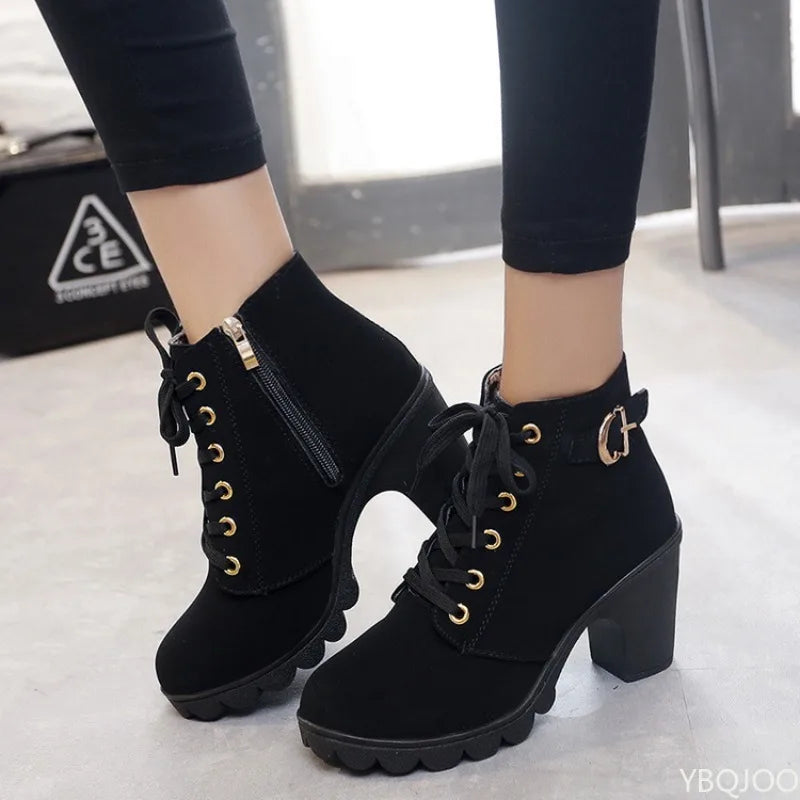 Lace-Up Versatile Women's Boots