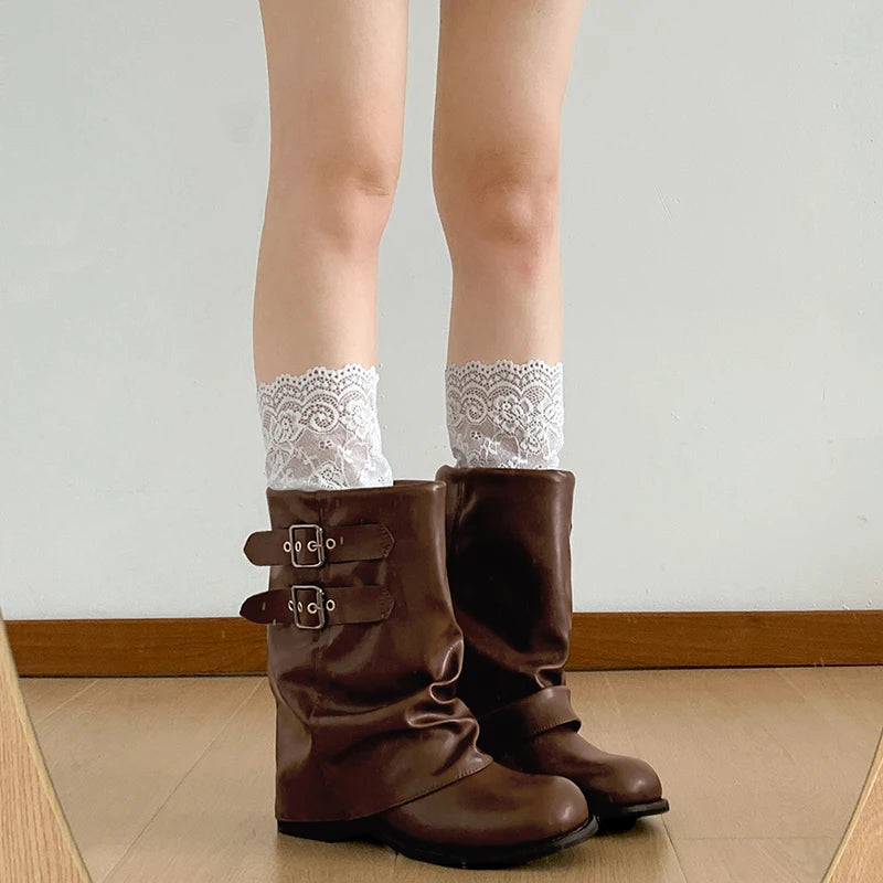 Western Ankle Boots – Vintage Thick Heel