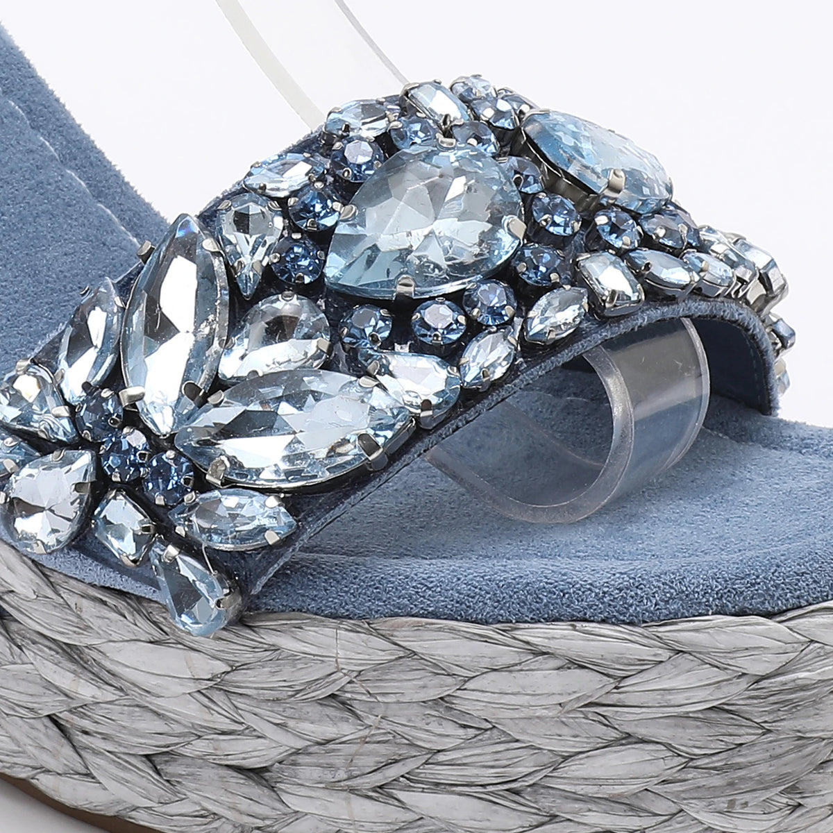 Velvet High Wedge Sandals