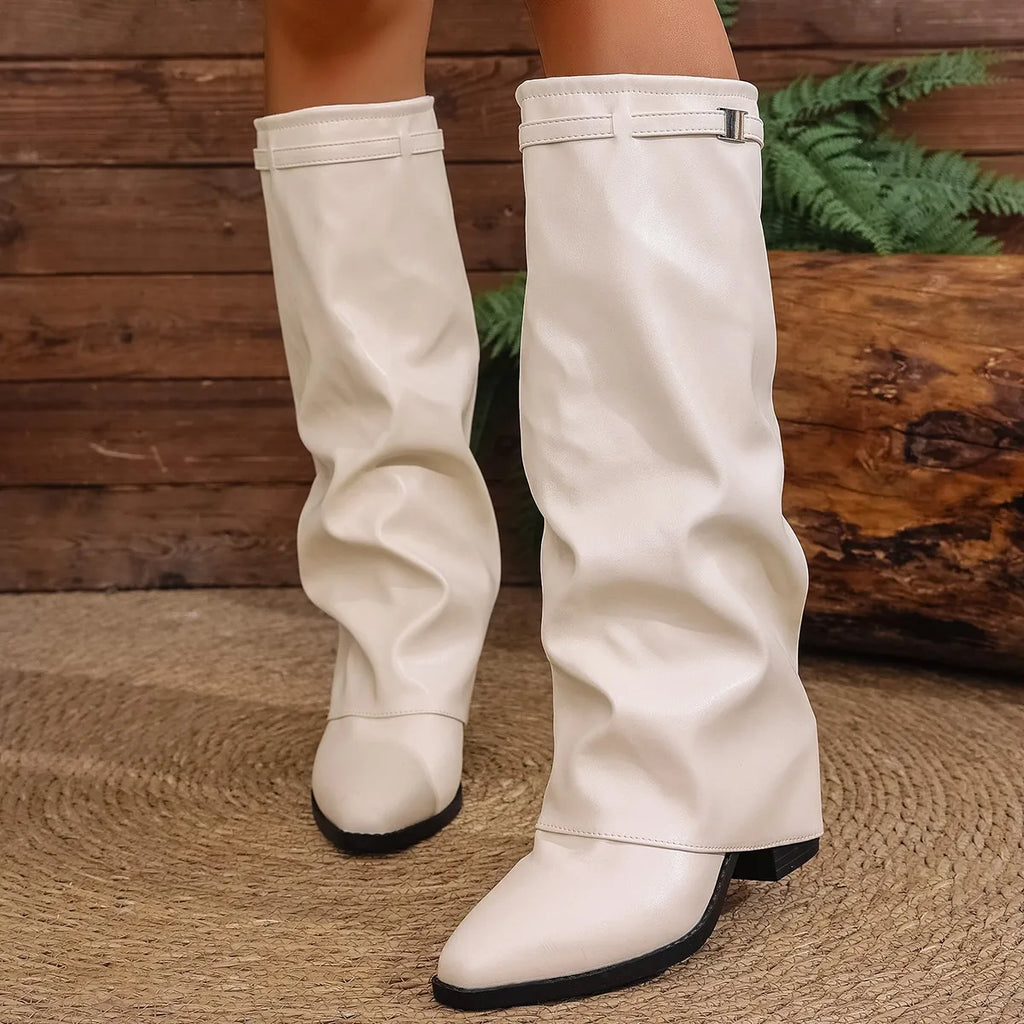 Folding Knee-High Winter Boots