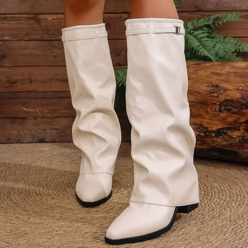 Folding Knee-High Winter Boots