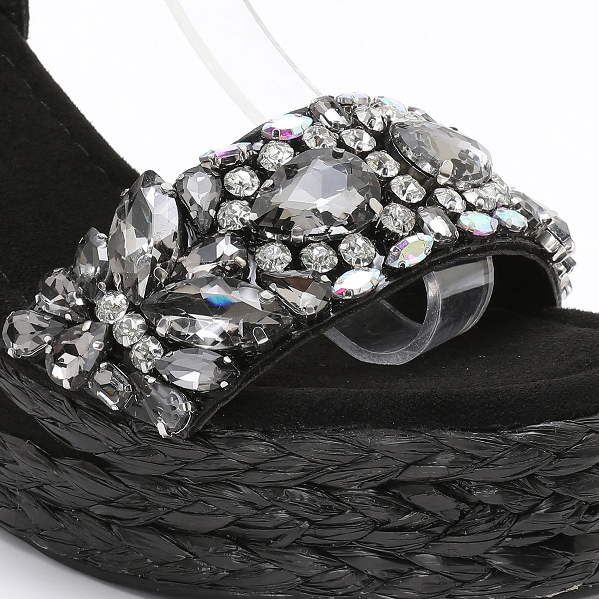 Velvet High Wedge Sandals
