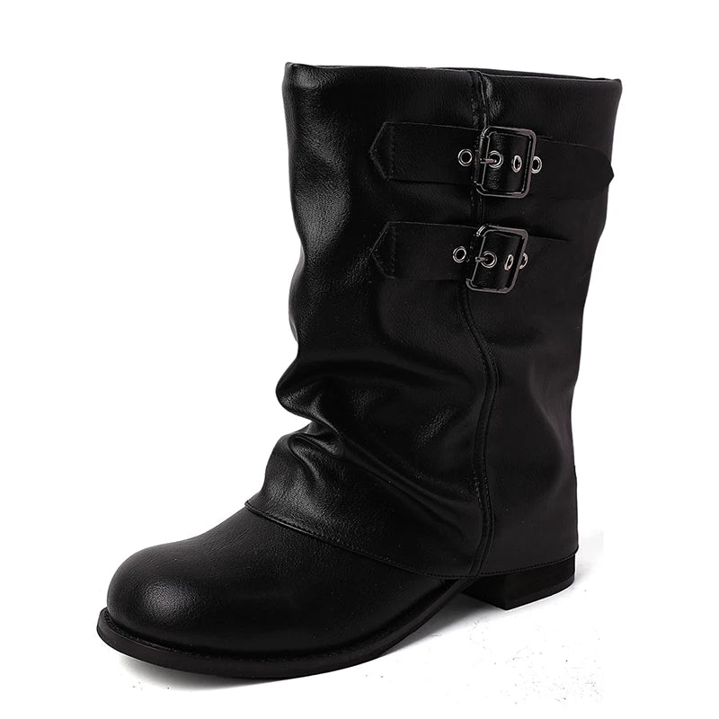 Western Ankle Boots – Vintage Thick Heel