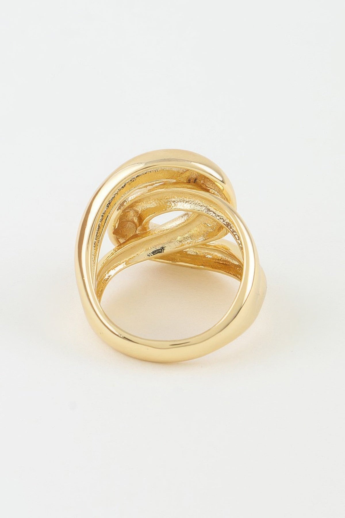 Polished Interloop Statement Ring